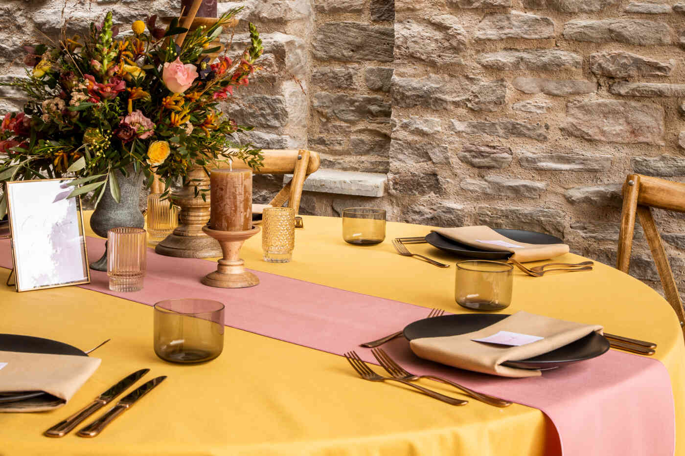 Gold Linen For Hire Tablecloths, Napkins, Runners & More