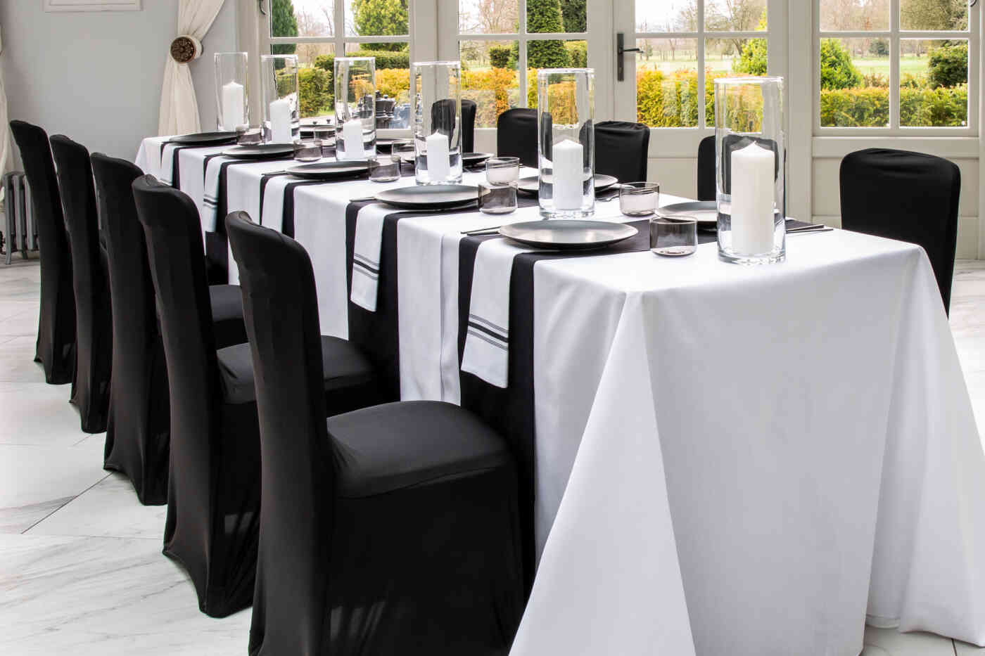Jet Black Table Linen For Hire Tablecloths, Napkins, Runners & More