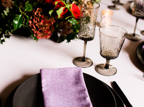 Viola Italian Napkins at Christmas