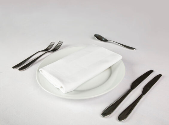 Satin Band White Napkin
