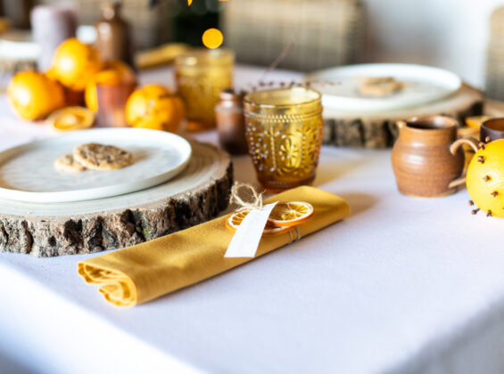 Honeycomb Gold napkin