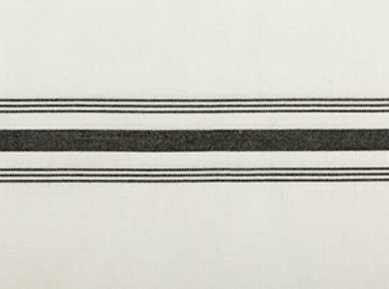 Special Occasion Linen Black Stripe Bistro Style Table Linen Swatch