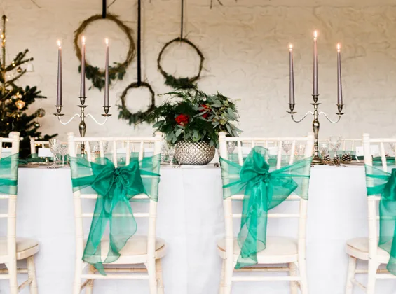 Arctic White and Forest Green