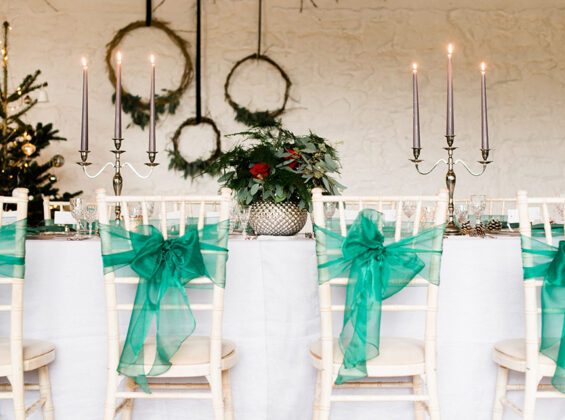 Arctic White and Forest Green