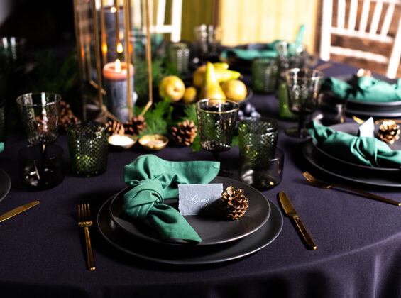 Jet Black and Forest Green