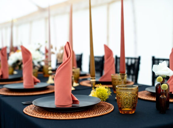 Jet Black with Autumn Orange